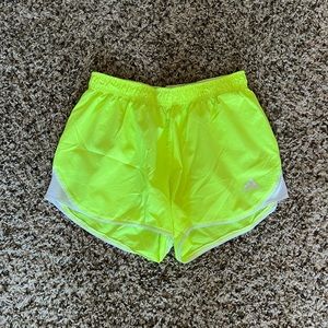 neon adidas athletic shorts